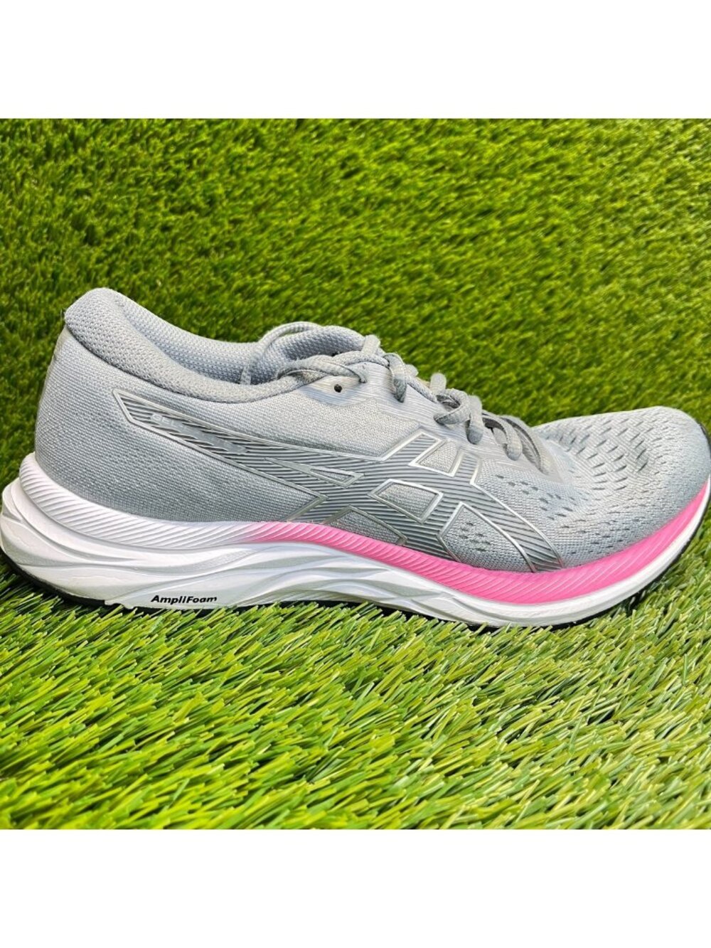 Asics Gel-Excite 7 Womens Size 9.5 Gray Pink Athletic Running Shoes Sneakers